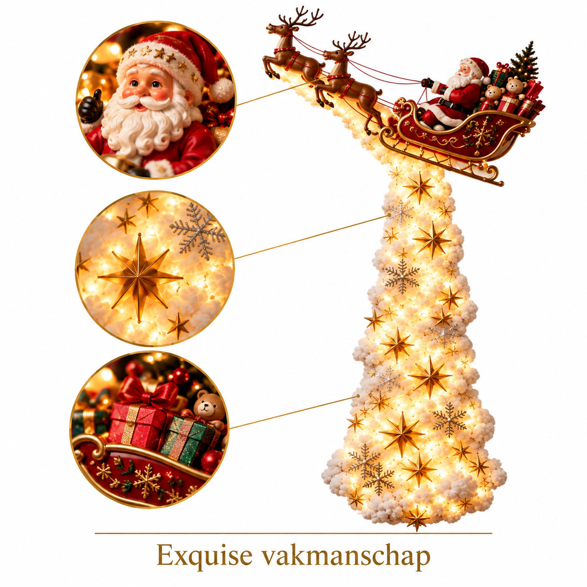JulMagin™ | Magisk julvägglampa – 1,5 meter
