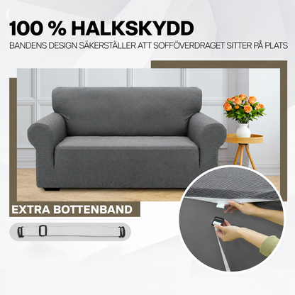 Superelastiskt jacquardöverdrag för soffa med halkskydd