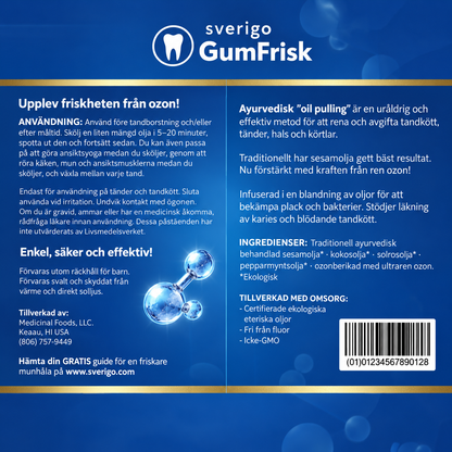 GumFrisk™ | Ozonerad munsköljningsolja för tandkött & fräschare andedräkt