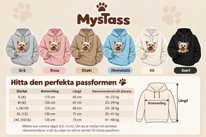 MysTass™ | Mysig hoodie med integrerad husdjursficka