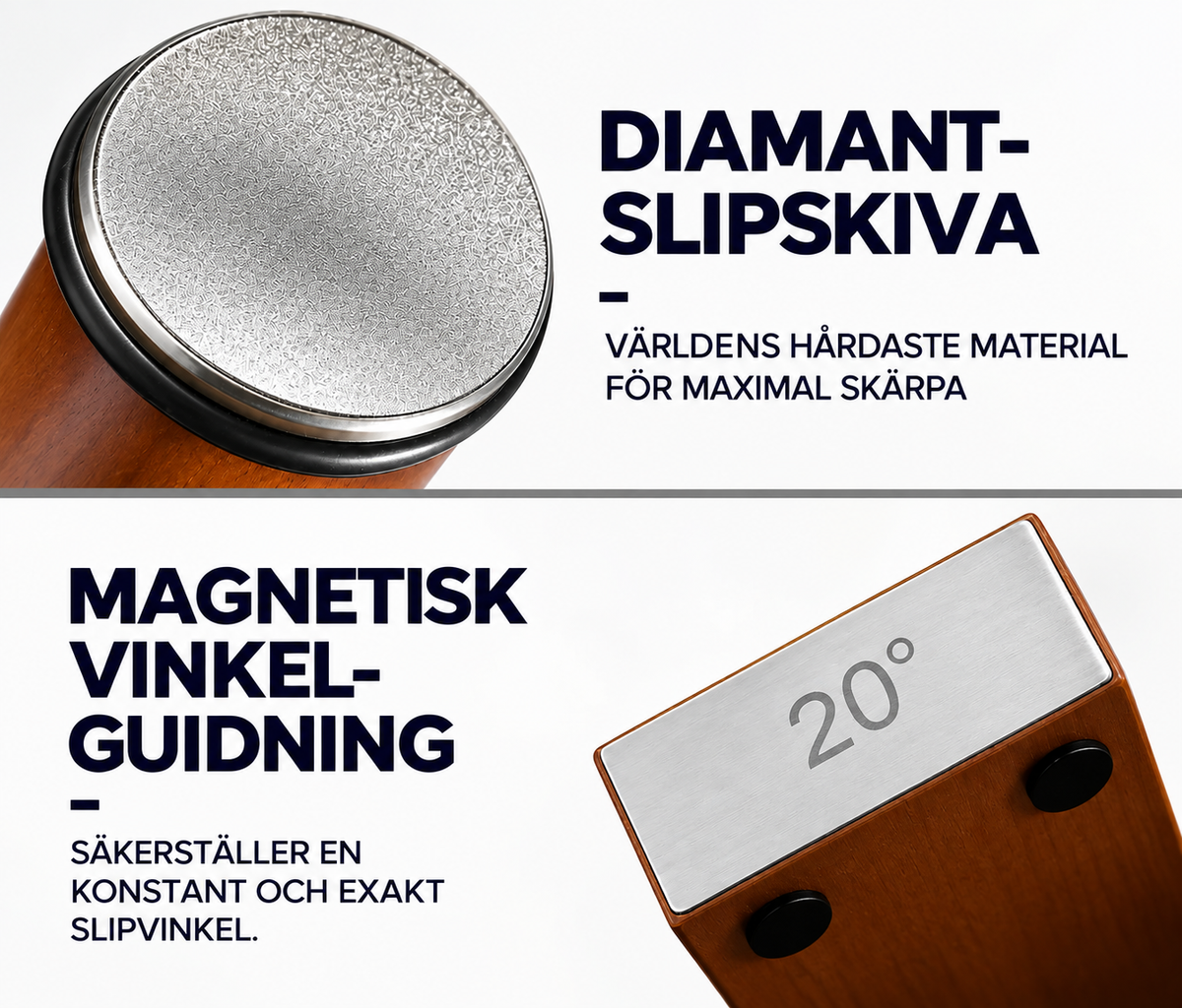 KnivVass™ | Magnetisk knivslip med 15° & 20° slipvinkel