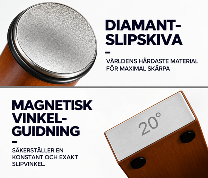 KnivVass™ | Magnetisk knivslip med 15° & 20° slipvinkel