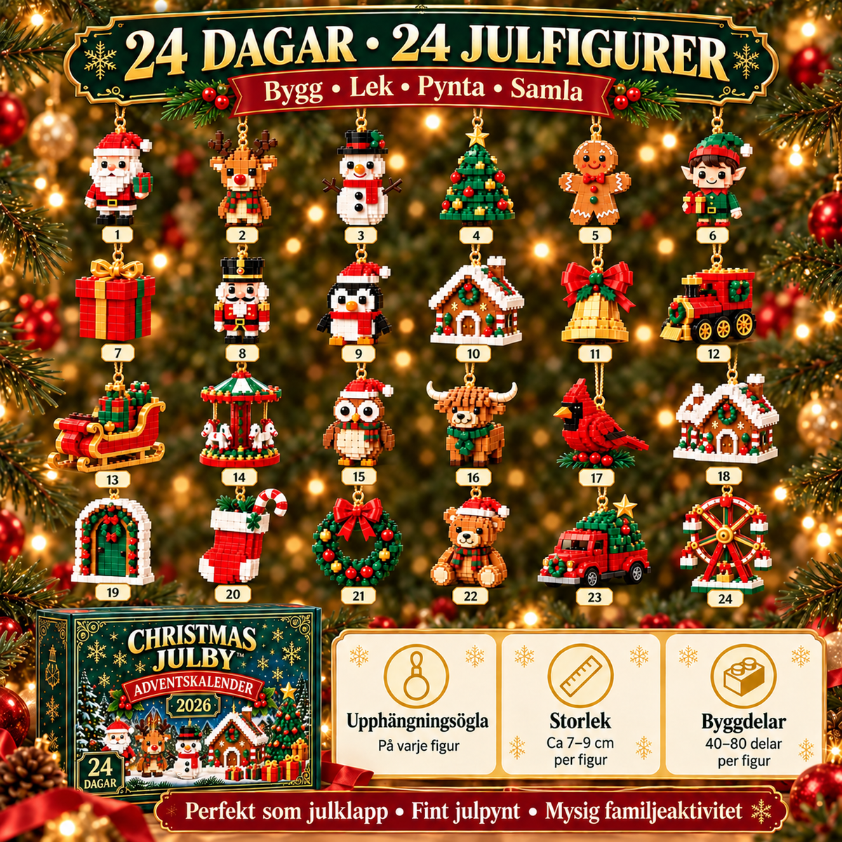 Julby™ | Adventskalender – Bygg en ny julfigur varje dag fram till jul