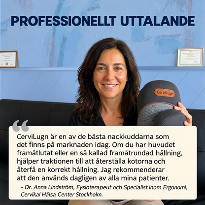 CerviLugn™ | 3-i-1 nackkudde med värme, vibration och skonsam nackstretch