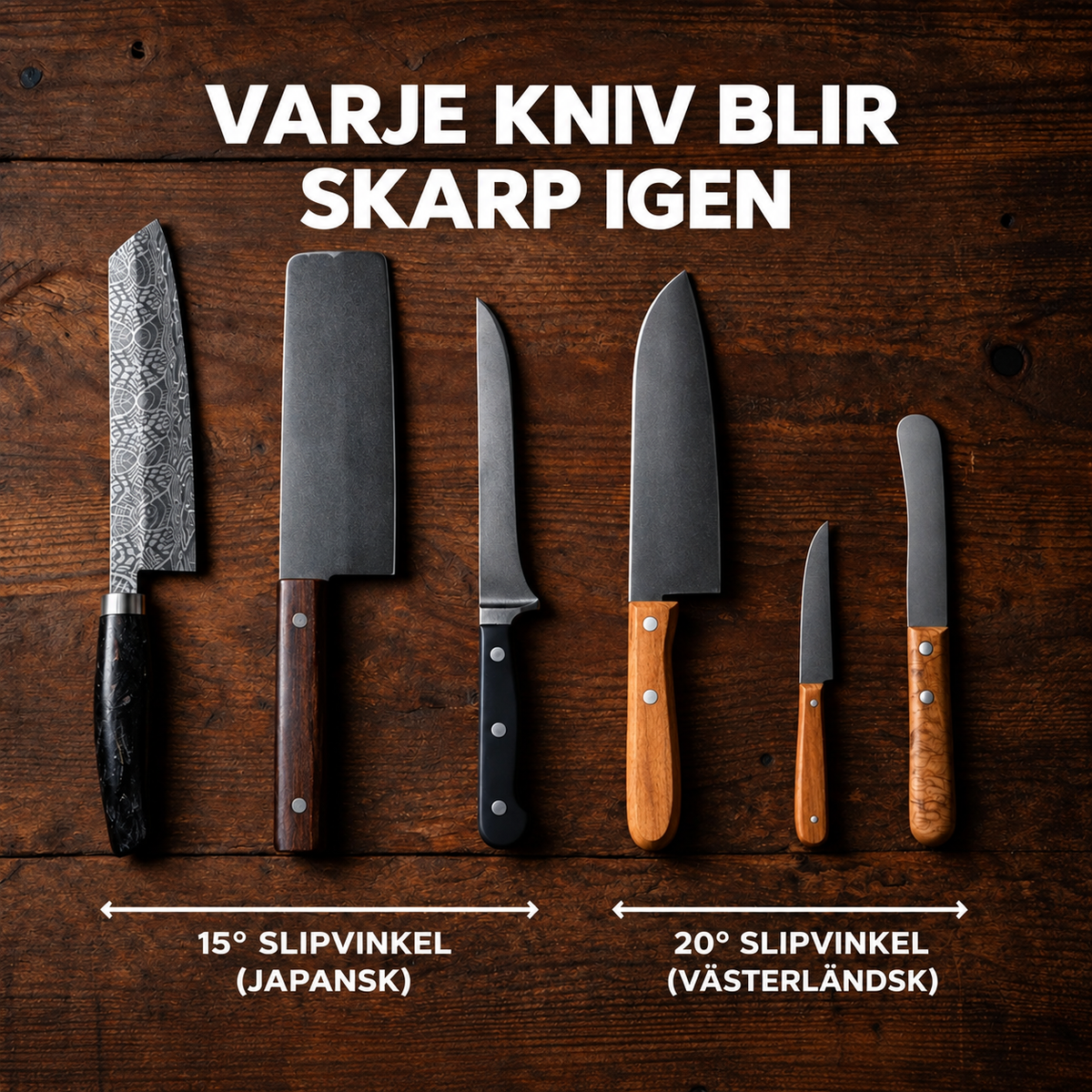 KnivVass™ | Magnetisk knivslip med 15° & 20° slipvinkel