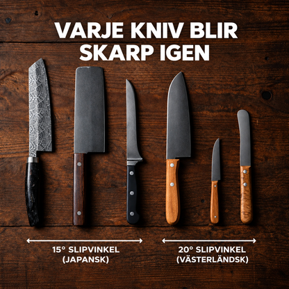 KnivVass™ | Magnetisk knivslip med 15° & 20° slipvinkel