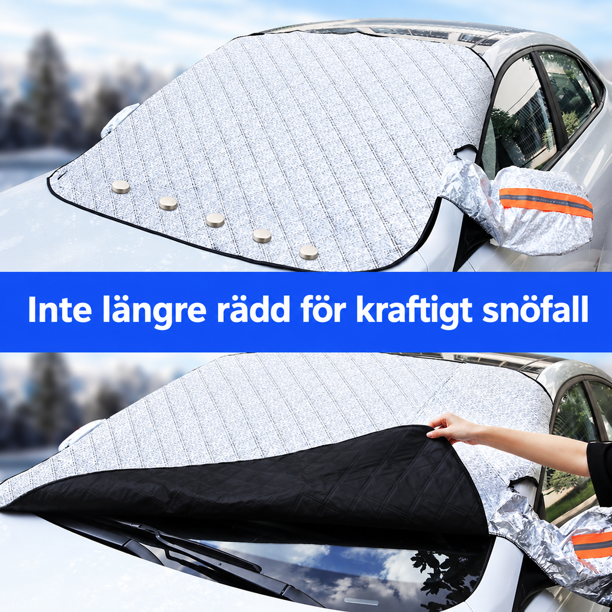 ❄️ FrostGuard™ – Magnetiskt vindruteskydd mot snö, is och frost | Vattentätt skydd för bilen året runt 🚗