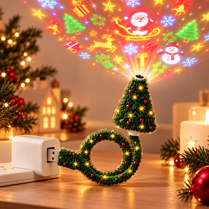 Julmagi™ | HD USB-julprojektor för magisk julstämning på några sekunder