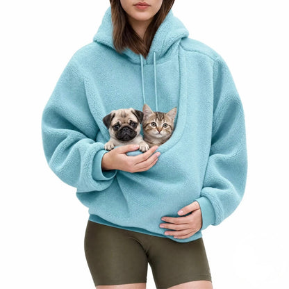 MysTass™ | Mysig hoodie med integrerad husdjursficka