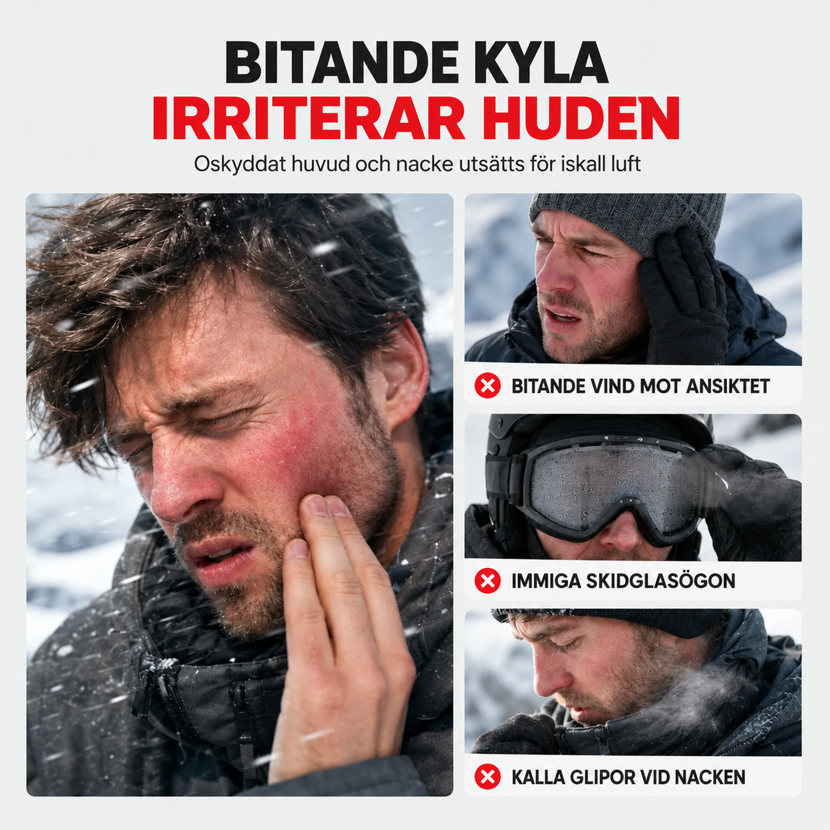 ❄️ Värma™ 3-i-1 Vinterbalaklava 🧣 – vindtät, värmande & justerbar! Perfekt för skidåkning, cykling och alla kalla utomhusaktiviteter ✨