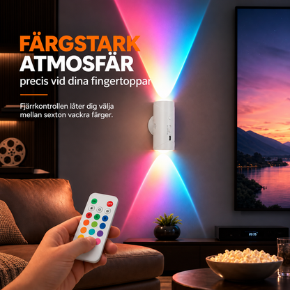 💡 RörelseLjus™ – Uppladdningsbar LED-nattlampa med rörelsesensor, RGB-färgväxling, fjärrkontroll och magnetisk montering ✨