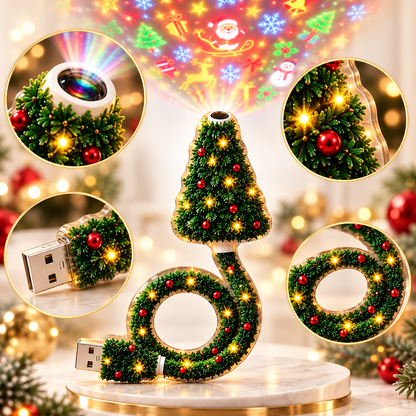 Julmagi™ | HD USB-julprojektor för magisk julstämning på några sekunder