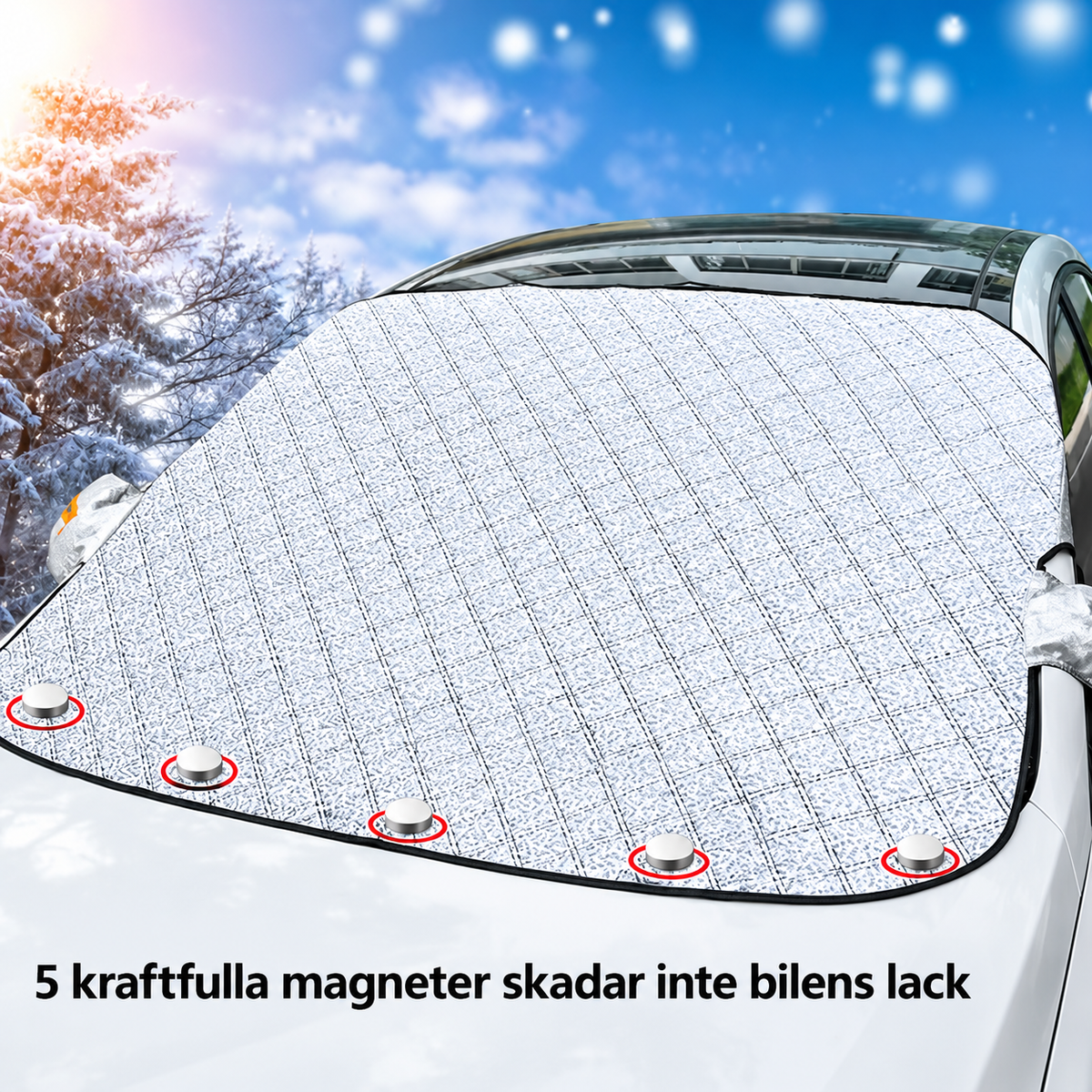 ❄️ FrostGuard™ – Magnetiskt vindruteskydd mot snö, is och frost | Vattentätt skydd för bilen året runt 🚗