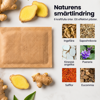 IngefäraVärme™ | Djupverkande Ingefärsplåster för Värme & Komfort