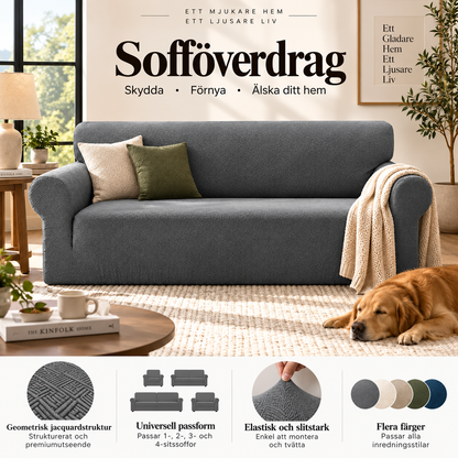 Superelastiskt jacquardöverdrag för soffa med halkskydd