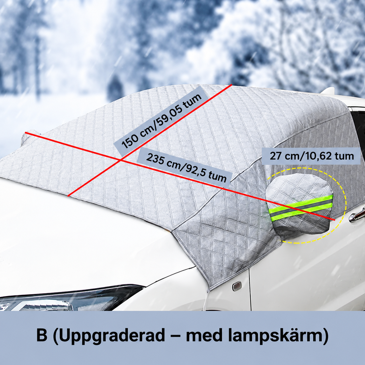 ❄️ FrostGuard™ – Magnetiskt vindruteskydd mot snö, is och frost | Vattentätt skydd för bilen året runt 🚗