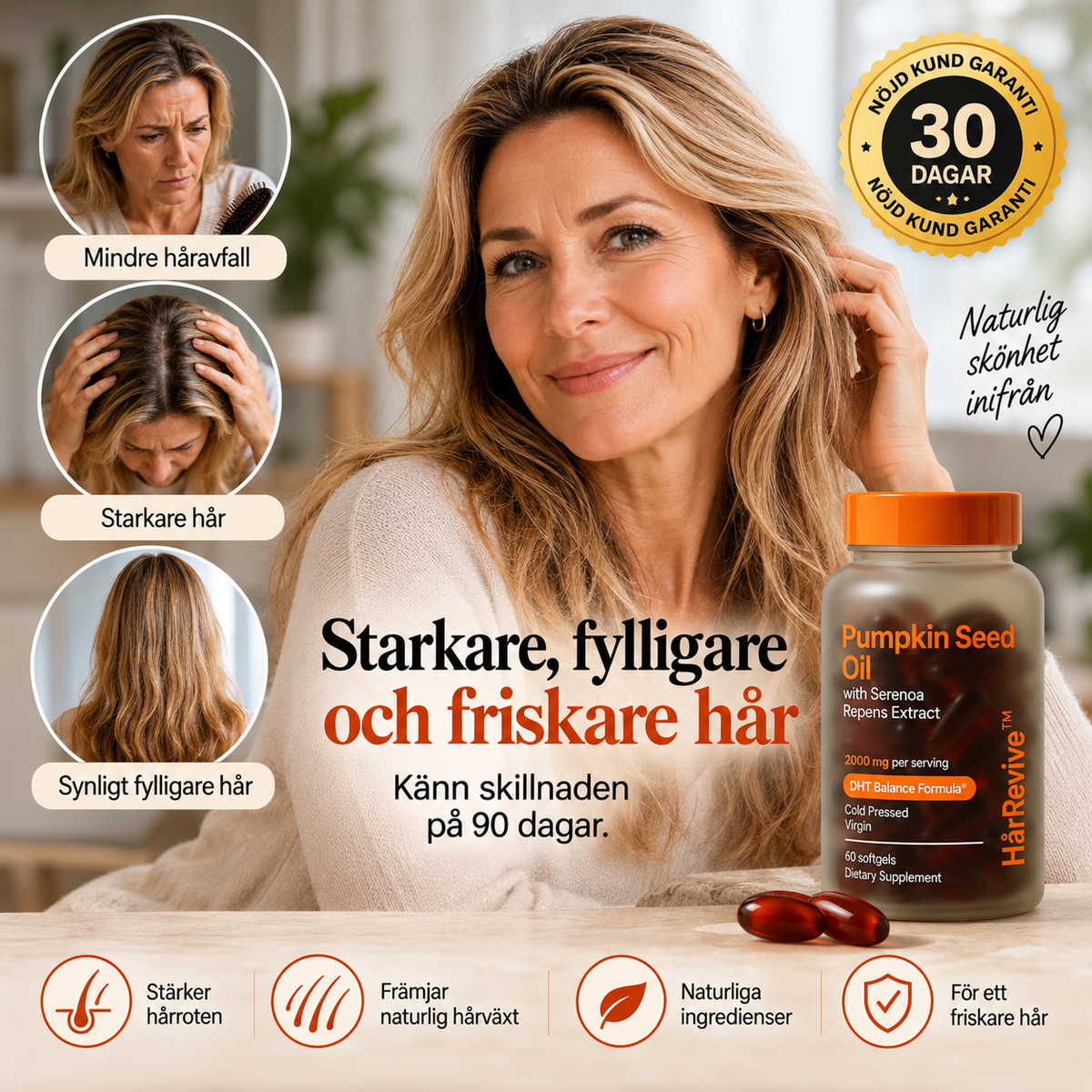 HårRevive™ | Naturligt stöd för starkare och fylligare hår