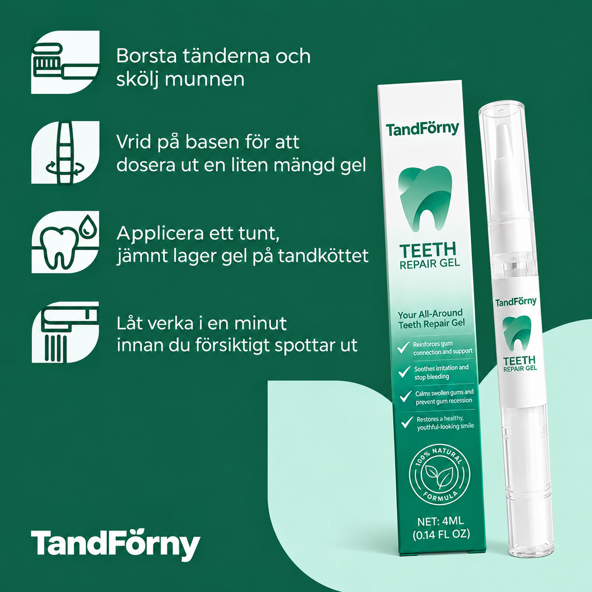 TandFörny™ | Vårdande gel för tandkött & tänder