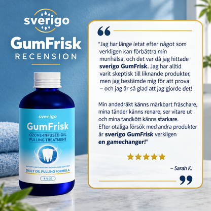 GumFrisk™ | Ozonerad munsköljningsolja för tandkött & fräschare andedräkt