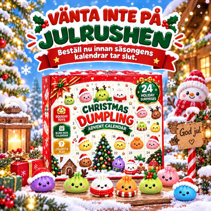 SquishyJul™ | Adventskalender med 24 söta squishy-leksaker