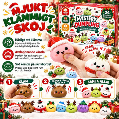 SquishyJul™ | Adventskalender med 24 söta squishy-leksaker