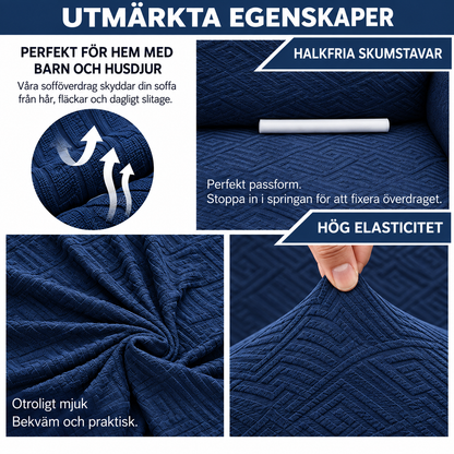 SoffLugn™ – Det Reptåliga, Superelastiska Jacquardöverdraget som Skyddar Soffan mot Hår, Fläckar & Rivmärken