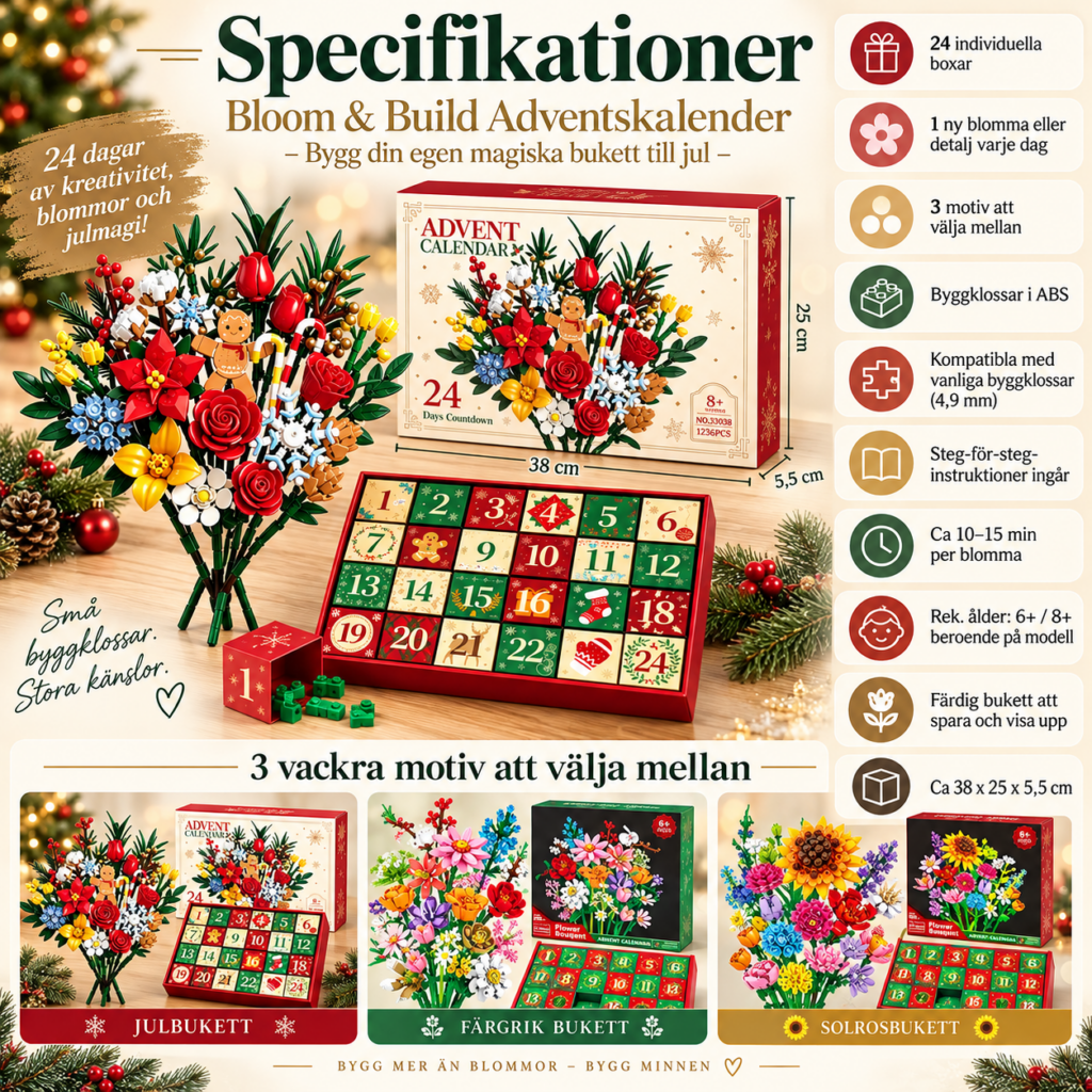 Blomsterjul™ | Adventskalender – Bygg din egen magiska blombukett