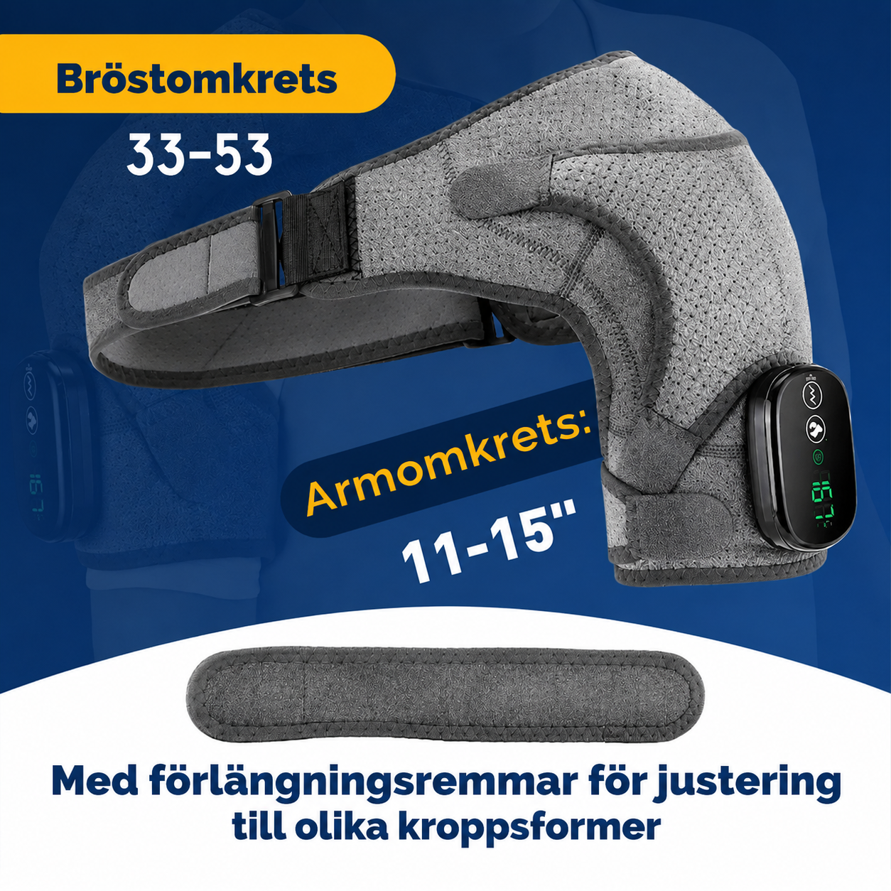 ThermaRelief™ Axelmassage – lindring och värme med ett enda knapptryck