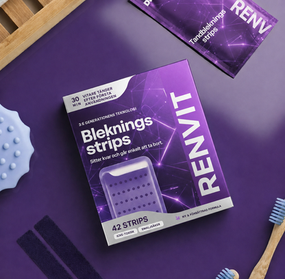 RenVit® | Synligt vitare tänder redan från dag 1. Emaljsäkert, peroxidfritt. Ingen tandläkartid, ingen väntan — bara resultat.