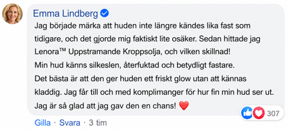 Lenora™ Uppstramande Kroppsolja | Fastare, återfuktad hud på 14 dagar