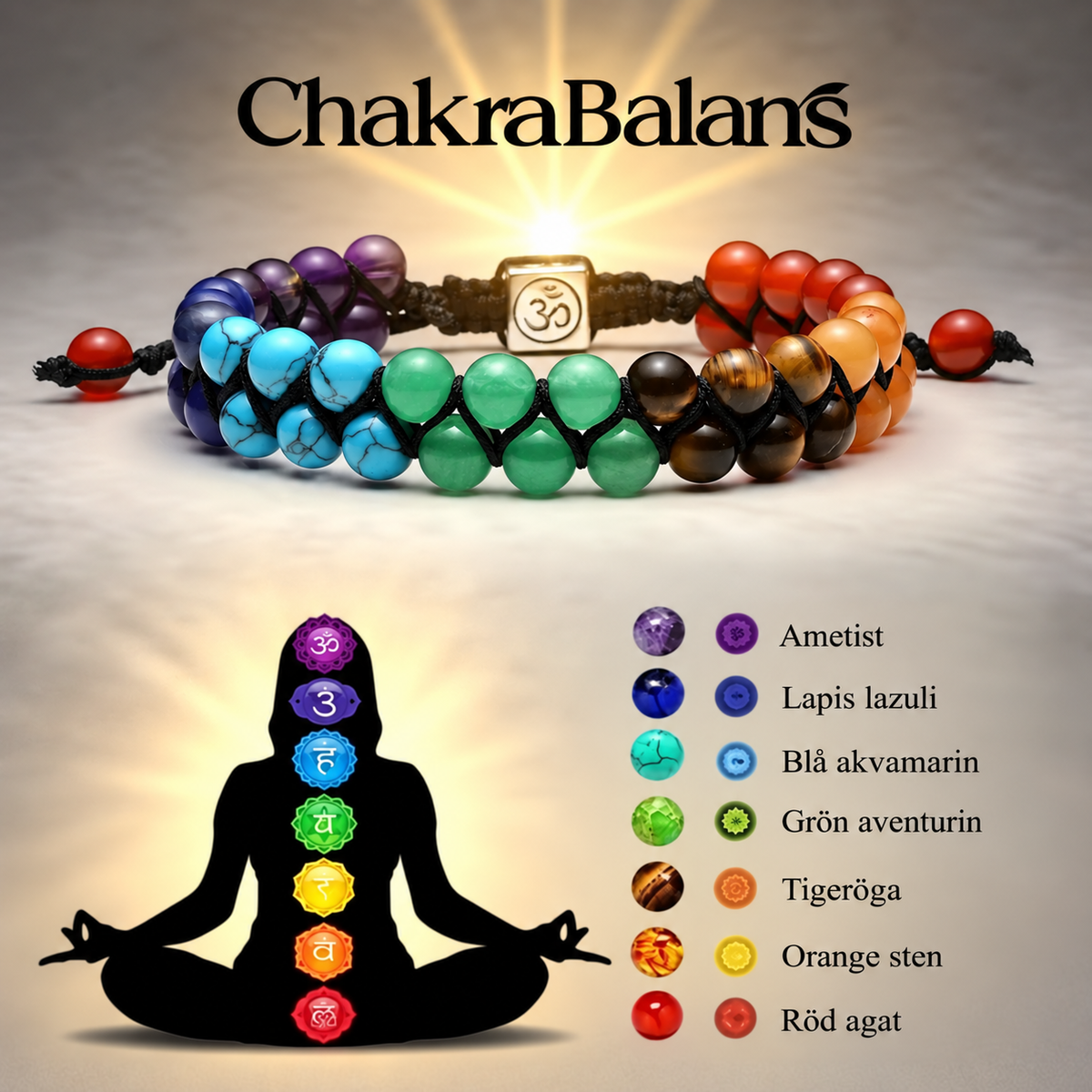 ChakraBalans™ | Skydda din energi hela dagen med 7 kraftfulla stenar
