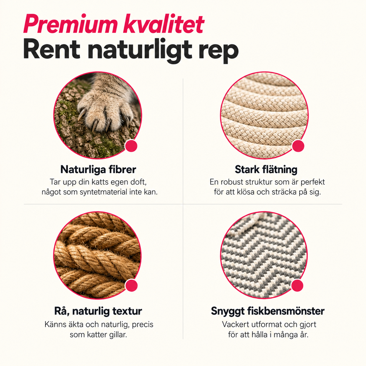 InstinktMys™ | Handvävd kattbädd för vila, klös & trygghet