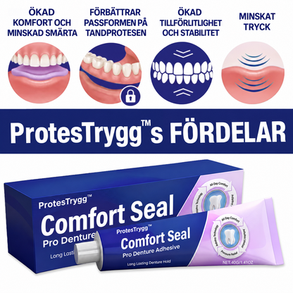 ProtesTrygg™ | Värmeaktiverat fäste för tandproteser