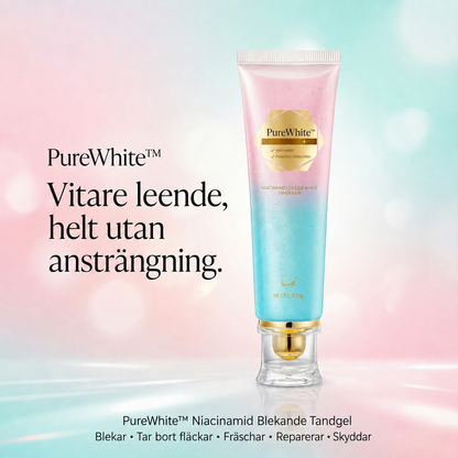 PureWhite™ | Blekande tandkräm med niacinamid – omedelbar effekt