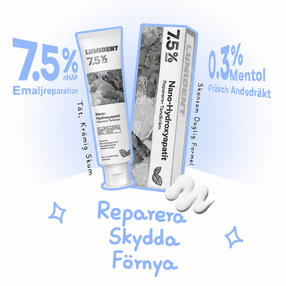 Lumident® | Reparerande Tandkräm med 7.5% Nano-Hydroxyapatit