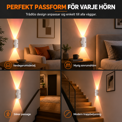 💡 RörelseLjus™ – Uppladdningsbar LED-nattlampa med rörelsesensor, RGB-färgväxling, fjärrkontroll och magnetisk montering ✨