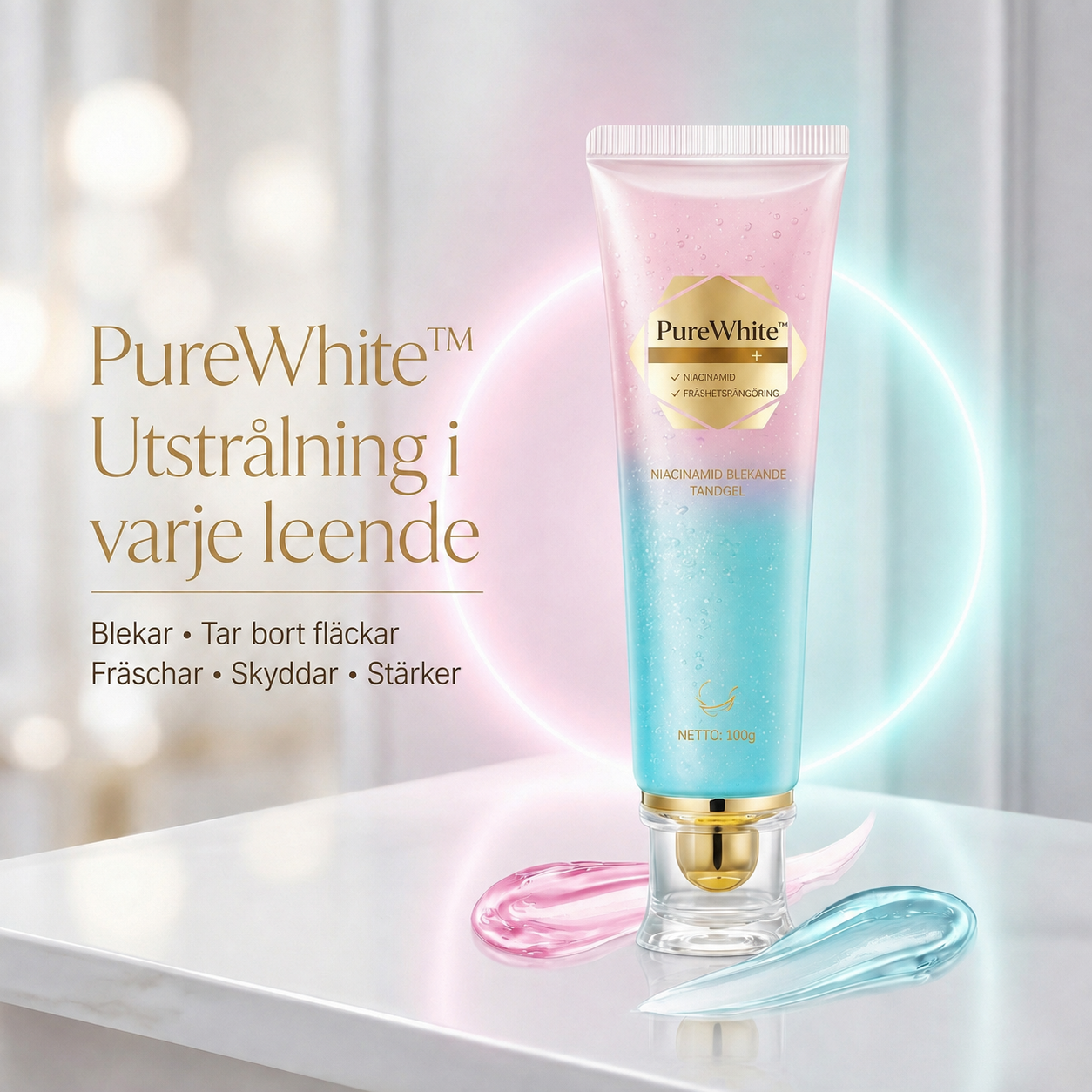 PureWhite™ | Blekande tandkräm med niacinamid – omedelbar effekt