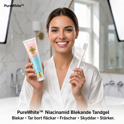 PureWhite™ | Blekande tandkräm med niacinamid – omedelbar effekt
