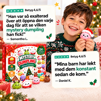 SquishyJul™ | Adventskalender med 24 söta squishy-leksaker
