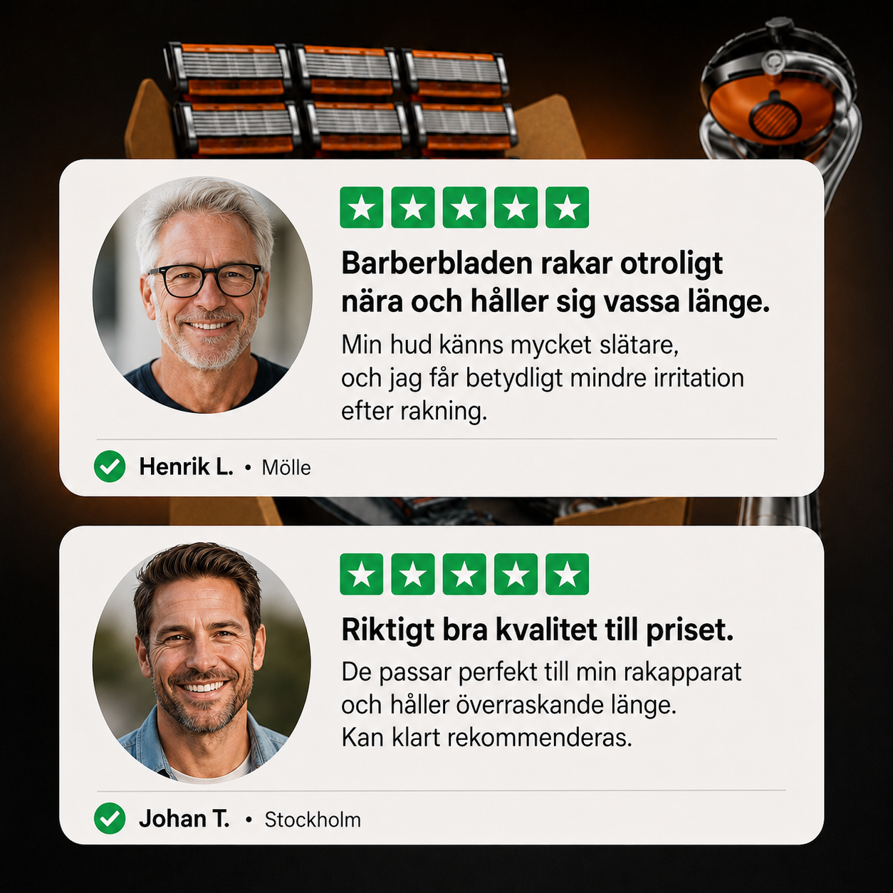 SmoothGlide™ | 24 Rakhuvuden + Gratis Handtag
