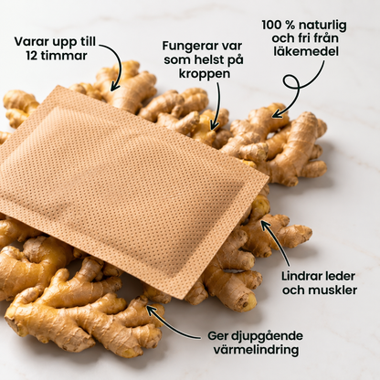 IngefäraVärme™ | Djupverkande Ingefärsplåster för Värme & Komfort