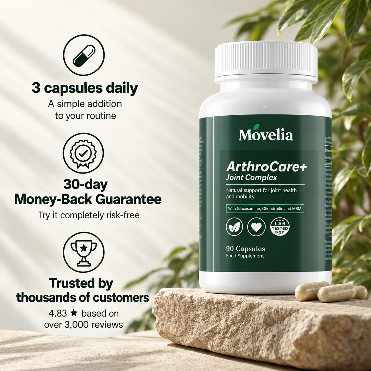 Movelia™ | Dagligt stöd för leder och smidig rörlighet