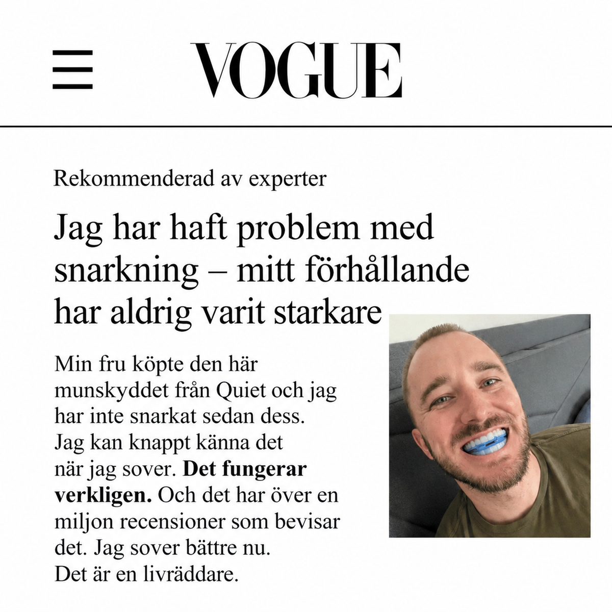 Nattro™ | Anti-snarkskena för mindre snarkning och lugnare nätter