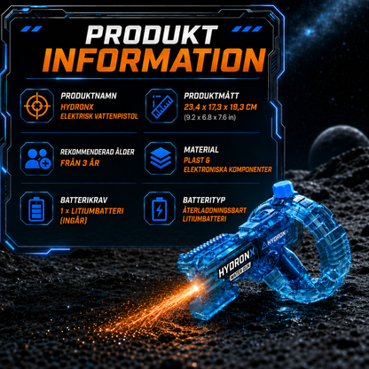 HydronX™ | Elektrisk vattenpistol med LED-ljus