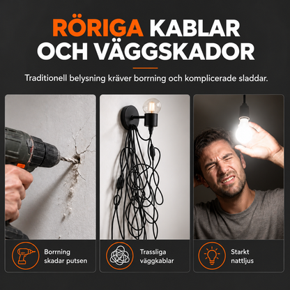 💡 RörelseLjus™ – Uppladdningsbar LED-nattlampa med rörelsesensor, RGB-färgväxling, fjärrkontroll och magnetisk montering ✨