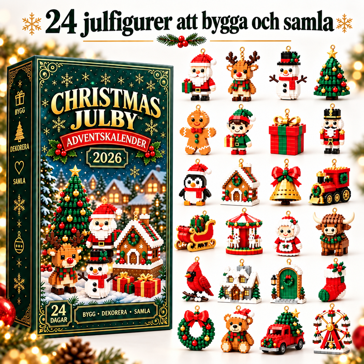 Julby™ | Adventskalender – Bygg en ny julfigur varje dag fram till jul