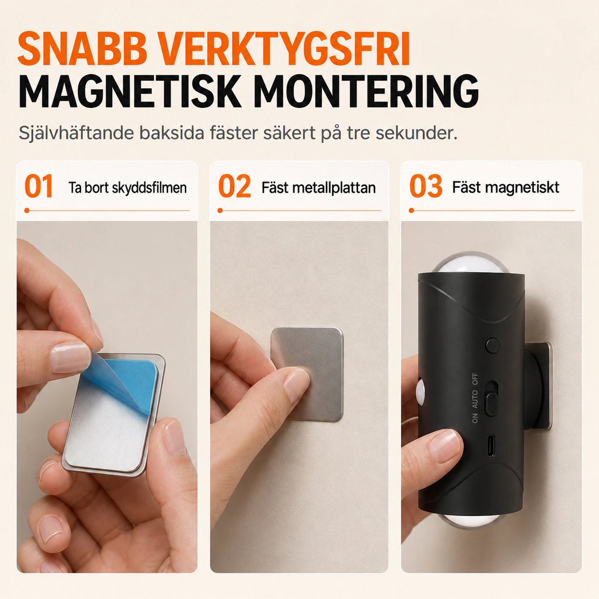 💡 RörelseLjus™ – Uppladdningsbar LED-nattlampa med rörelsesensor, RGB-färgväxling, fjärrkontroll och magnetisk montering ✨