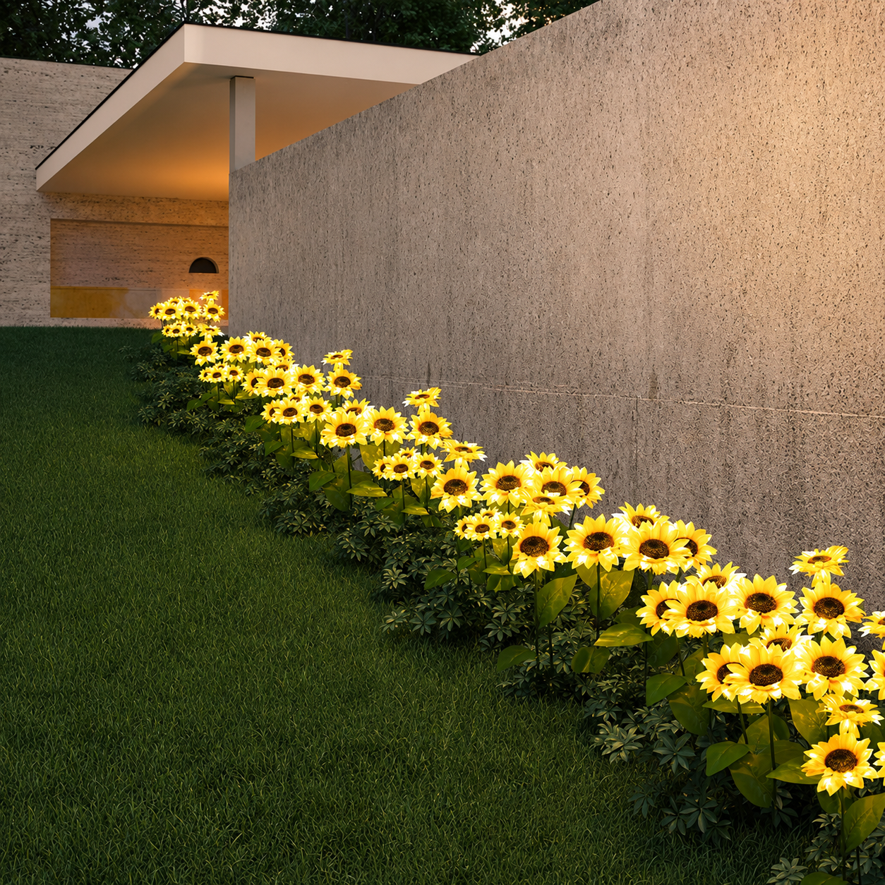 SunBloom™ | Solcellsdriven solroslampa med 3 solrosor 🌞🌻