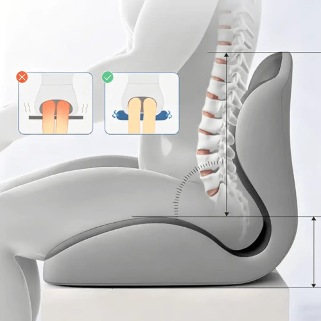 RyggFix® | Ergonomisk L-kudde mot ryggsmärta