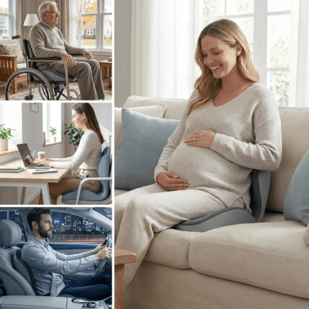 RyggFix® | Ergonomisk L-kudde mot ryggsmärta